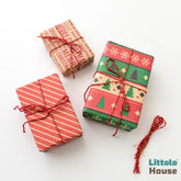 Christmas Charm Santa Gifts D147 | Set of 3 | Red